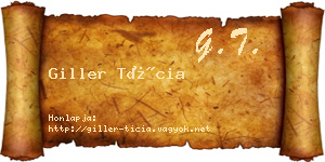 Giller Tícia névjegykártya